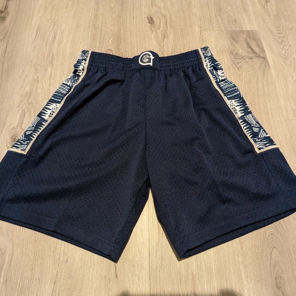 New Georgetown Hoyas Mitchell and Ness Shorts Blue and Grey with tags